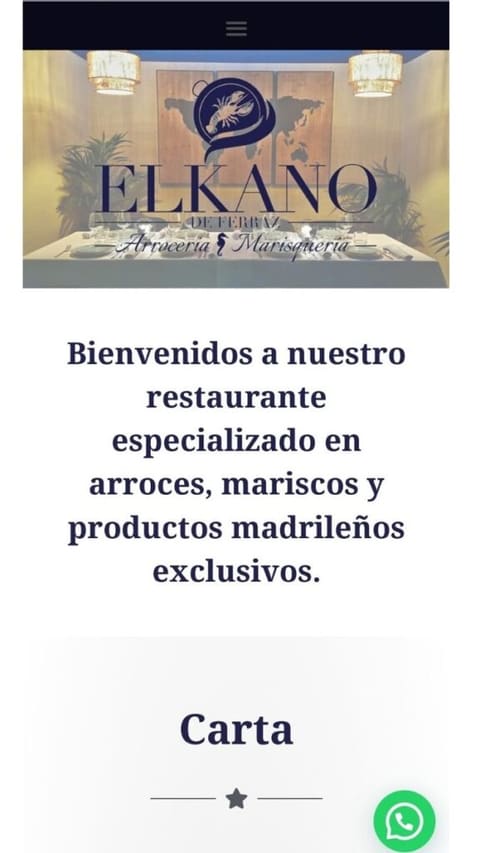 Web de la arrocería Elkano