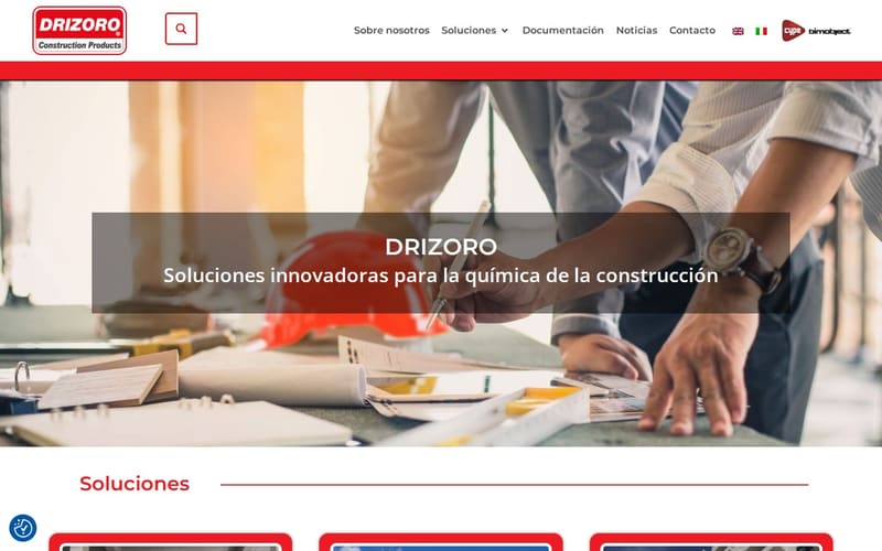 Catálogo online de Drizoro, productos químicos para la construcción