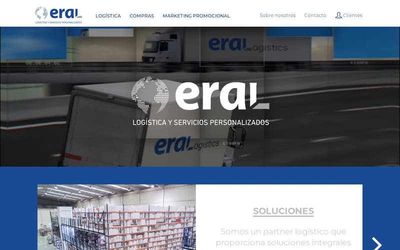 Web de Eralogistics, logística y gestión de la cadena de suministro